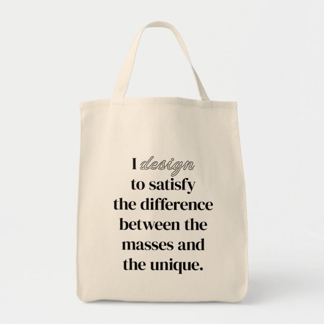 Bolsa Tote I Design Grocery Tote Bag (Frente)