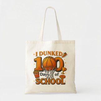 Bolsa Tote I Dunked 100 Days Of School Basketball Student