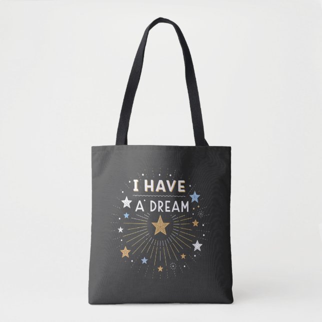 Bolsa Tote I Have a Dream Inspirational Starburst Art (Frente)