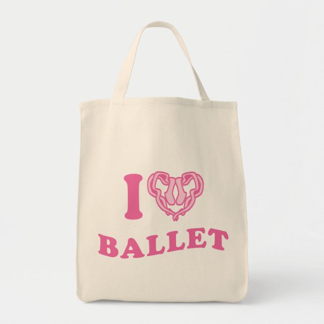 Bolsa Tote I Heart Ballet (Frente)