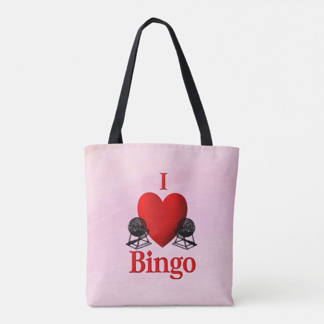 Bolsa Tote I Heart Bingo Pink (Verso)