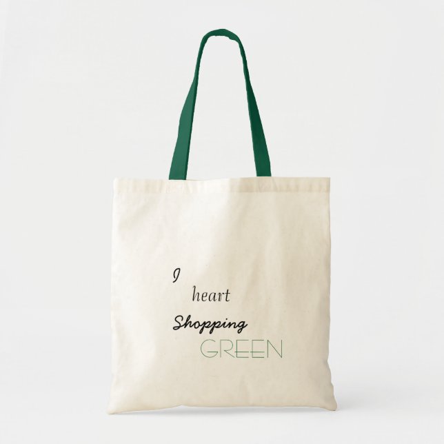 Bolsa Tote "I Heart Comprando Verde" Tote Bag/Bolsa de compra (Frente)