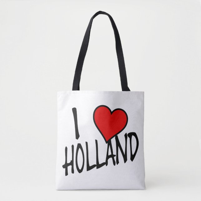 Bolsa Tote I Heart Holland bk em wt stcnt (Frente)