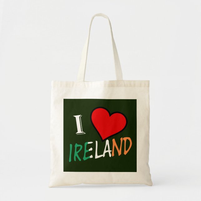 Bolsa Tote I Heart Ireland overlay btcnt (Frente)