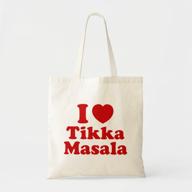 Bolsa Tote I Heart (Love) Tikka Masala (Frente)