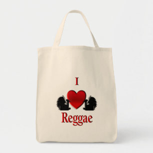 Bolsa Tote I Heart Reggae Double Sided