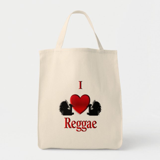 Bolsa Tote I Heart Reggae Double Sided (Frente)