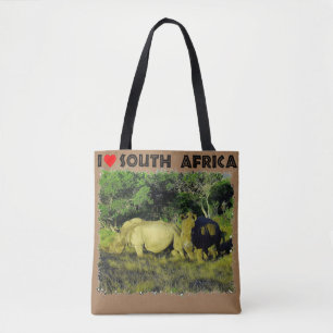 Bolsa Tote I Heart South Africa Rhino Casal