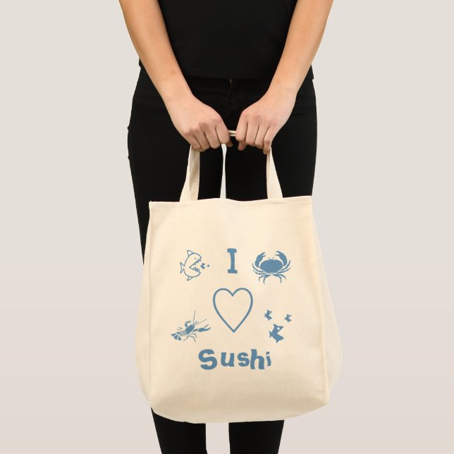 Bolsa Tote I Heart Sushi (Frente (produto))