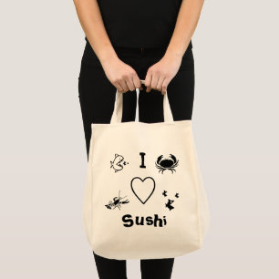 Bolsa Tote I Heart Sushi