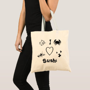 Bolsa Tote I Heart Sushi