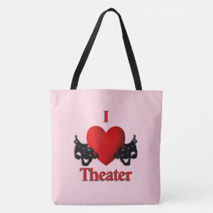 Bolsa Tote I Heart Theater Pink