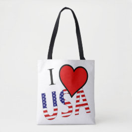 Bolsa Tote I Heart USA overlay stcnt