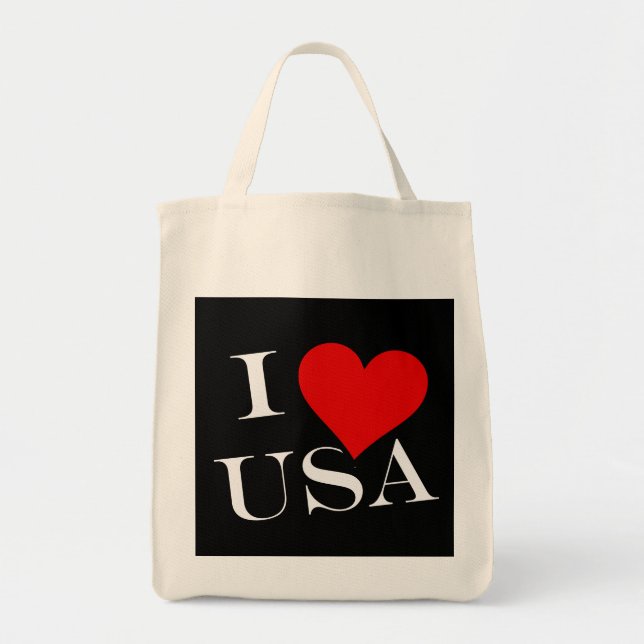 Bolsa Tote I Heart USA wt gtcnt (Frente)