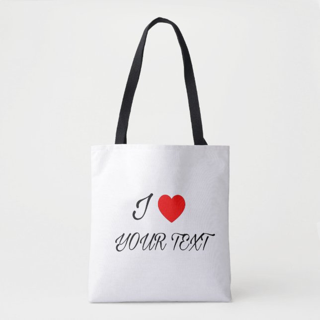 Bolsa Tote I heart your text (Frente)