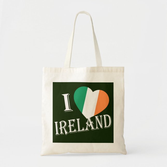 Bolsa Tote I Heartflag Irlanda wt btcnt (Frente)