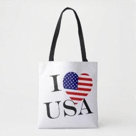 Bolsa Tote I Heartflag USA bk stcnt