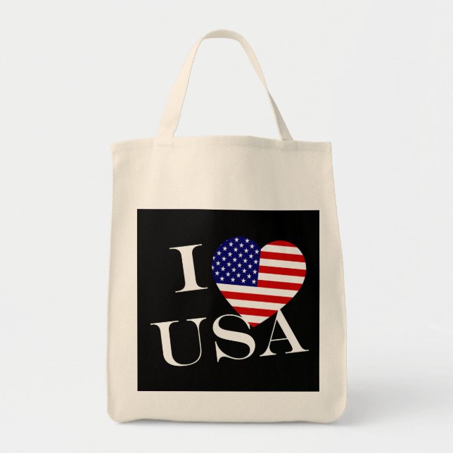 Bolsa Tote I Heartflag USA wtcnt (Frente)