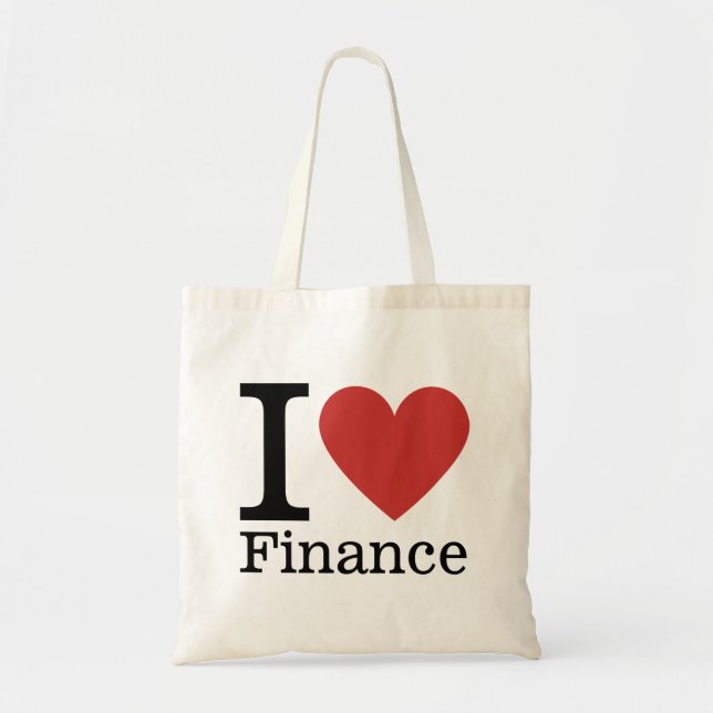 Bolsa Tote I ❤️ Love Finance - Departamento de Finanças - (Frente)