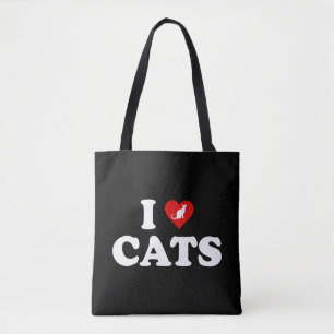 Bolsa Tote I Love (Heart) Cats