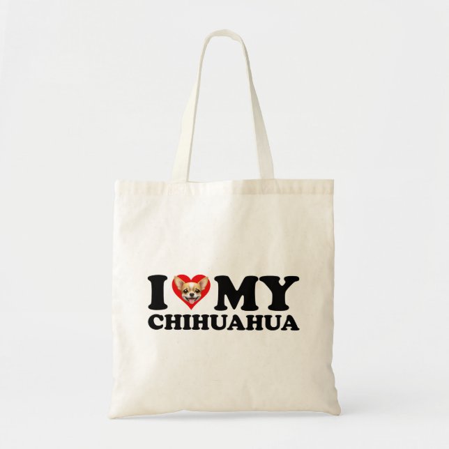 Bolsa Tote I Love (Heart) My Chihuahua (Frente)