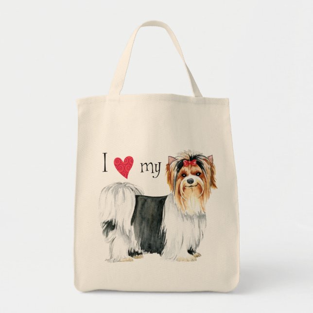 Bolsa Tote I Love my Biewer Terrier (Frente)