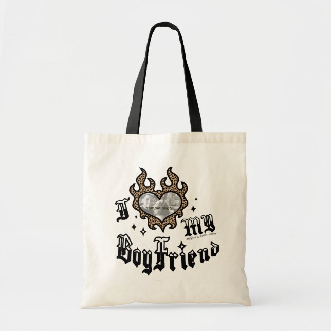 Bolsa Tote I Love My Boyfriend - Cheetah - DingusDesign (Frente)