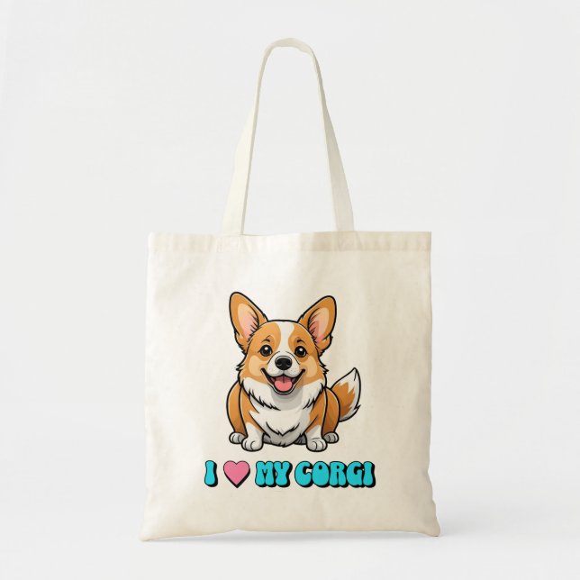 Bolsa Tote I Love My Corgi (Frente)