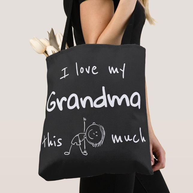 Bolsa Tote I Love my Grandma Typography Named Graphic (Criador carregado)