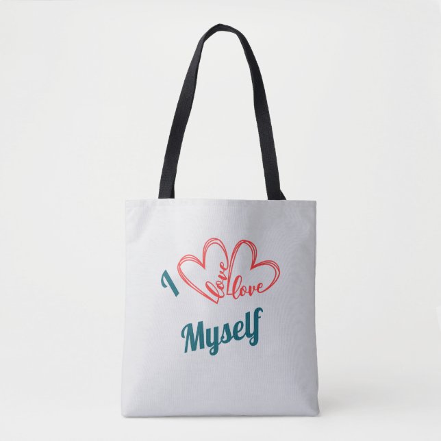 Bolsa Tote I Love Myself - Self-Care Button (Frente)