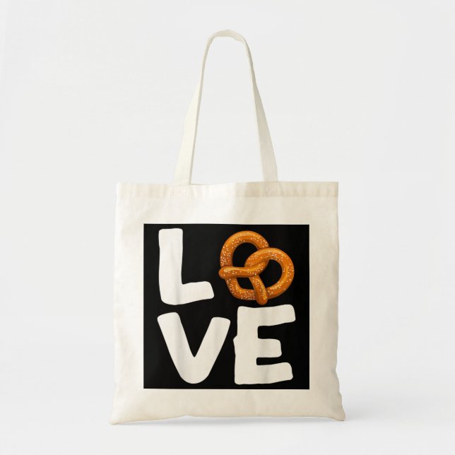 Bolsa Tote I Love Pretzels for Pretzel Day Funny German Foodi (Frente)