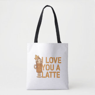 Bolsa Tote I Love You A Latte Couples Romance           