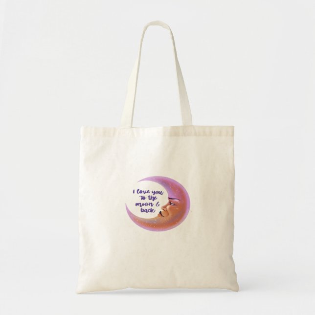 Bolsa Tote I Love You To The Moon And Back Timeless Love Styl (Frente)