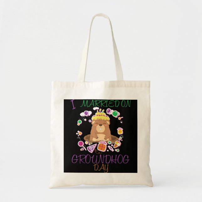 Bolsa Tote i married on Groundhog day wedding anniversary  (Frente)