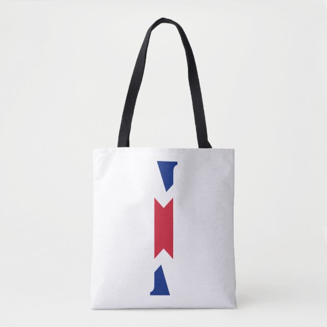 Bolsa Tote I Monograma sobreposto à declaração de bandeira da (Frente)
