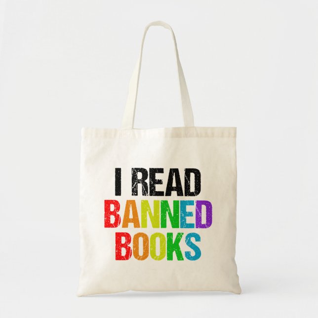 Bolsa Tote I Read Banned Books Rainbow (Frente)
