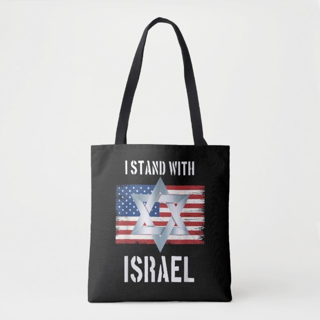 Bolsa Tote i stand with israel  (Frente)