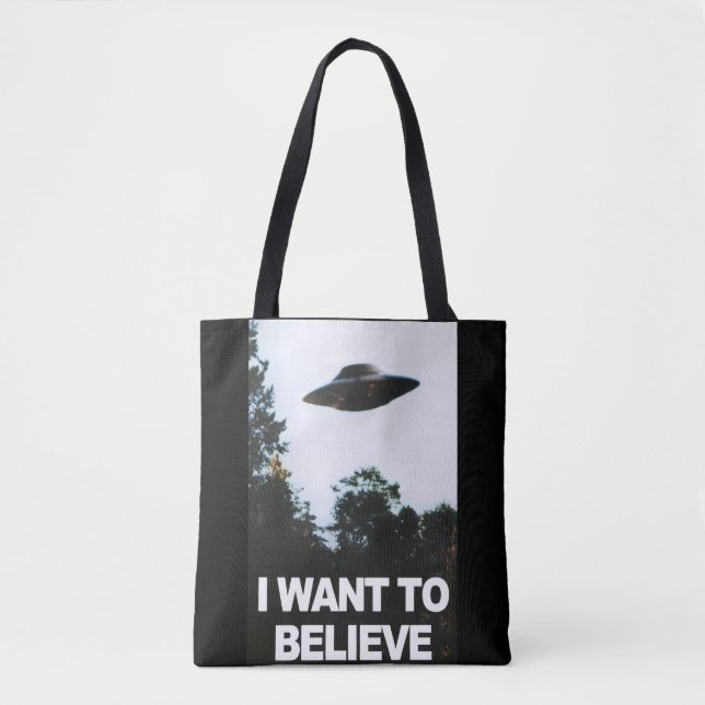 Bolsa Tote I want to believe (Frente)