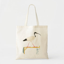Bolsa Tote Ibis Illustration & Thoth Hieroglyphic T-Shirt