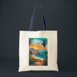 Bolsa Tote Ibiza Espanha Art Vintage<br><div class="desc">Ibiza retro vetor viagem design. Ibiza é uma das ilhas Baleares, um arquipélago de Espanha no Mar Mediterrâneo.</div>