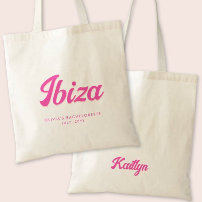 Bolsa Tote Ibiza Festa de solteira personalizada (Ibiza Bachelorette Party Tote Bag)