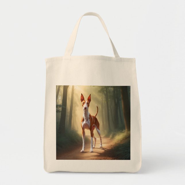 Bolsa Tote Ibizan Hound Elegant Grocery Tote Bag (Frente)