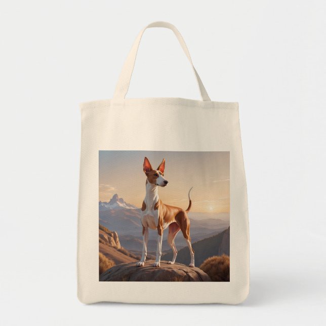 Bolsa Tote Ibizan Hound Elegant Grocery Tote Bag (Frente)