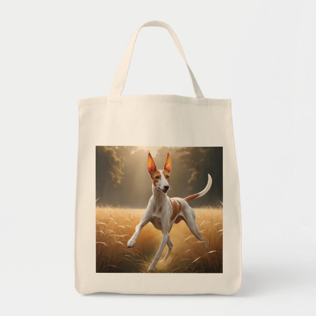 Bolsa Tote Ibizan Hound Elegant Grocery Tote Bag (Frente)