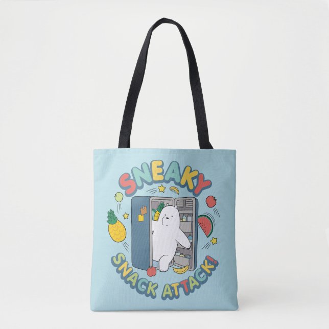 Bolsa Tote Ice Bear - Sneaky Snack Attack! (Frente)