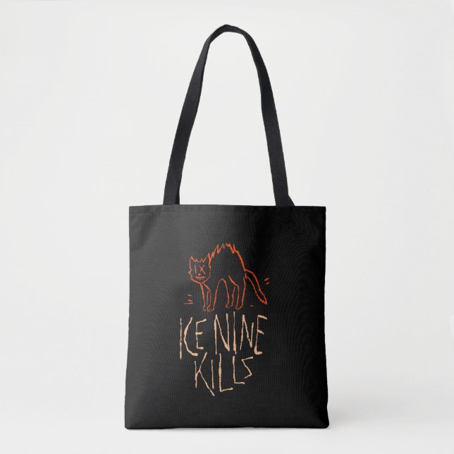 Bolsa Tote Ice Nove Matares - Gato de Halloween - TINK (Frente)