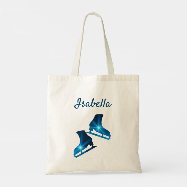 Bolsa Tote Ice Skating Tote Bag Blue star melhor (Verso)