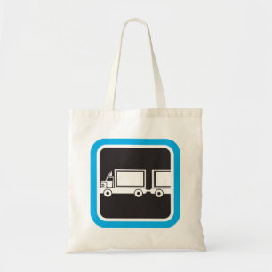 Bolsa Tote Ícone Azul de Caminhão e Reboque
