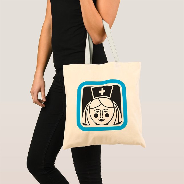 Bolsa Tote Ícone de Enfermeira (Criador carregado)
