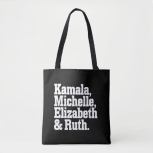 Bolsa Tote Ícone Feminista Política Kamala Michelle Elizabeth